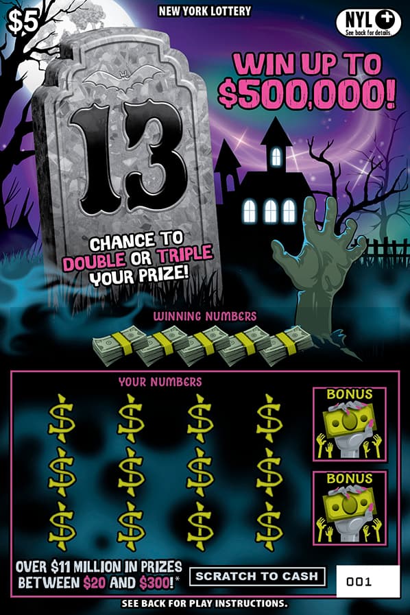13 scratch-off ticket