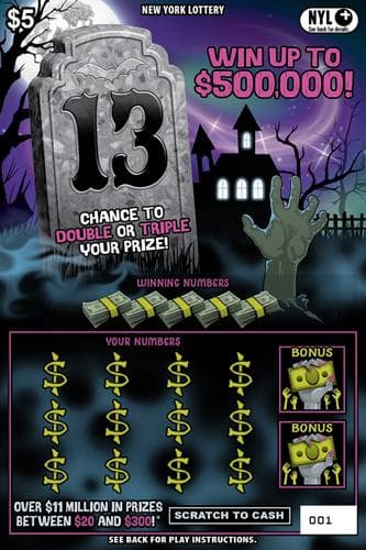 13 scratch-off ticket