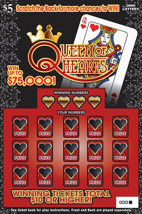 Queen of Hearts scratch-off ticket
