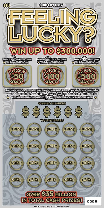 Feeling Lucky scratch-off ticket
