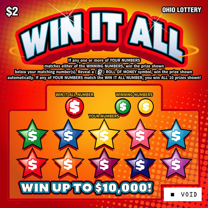 Win It All scratch-off ticket