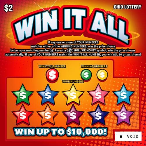Win It All scratch-off ticket