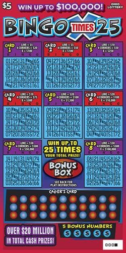 Bingo Times 25 scratch-off ticket
