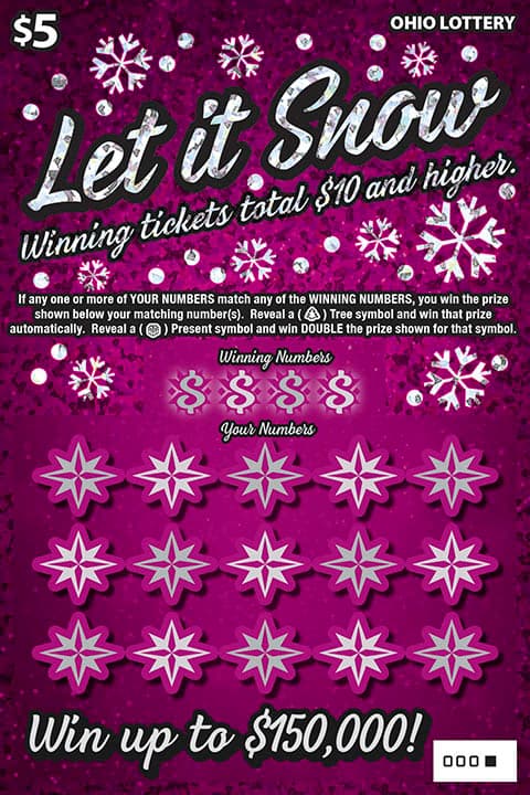 Let It Snow scratch-off ticket
