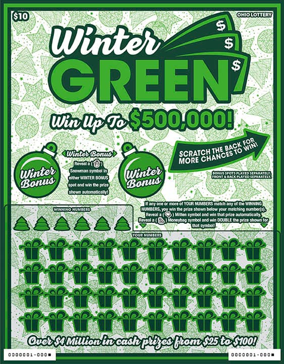 Winter Green (Gigantix) scratch-off ticket