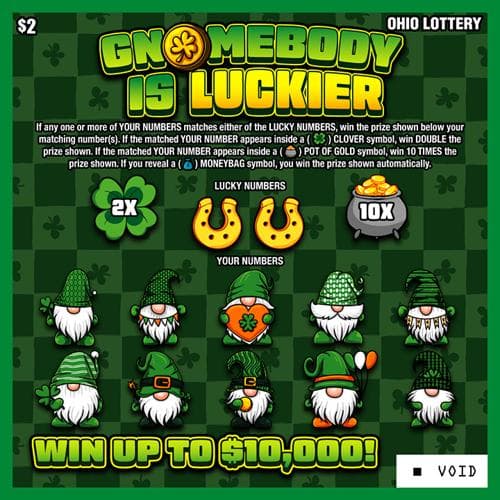 Gnomebody is Luckier scratch-off ticket