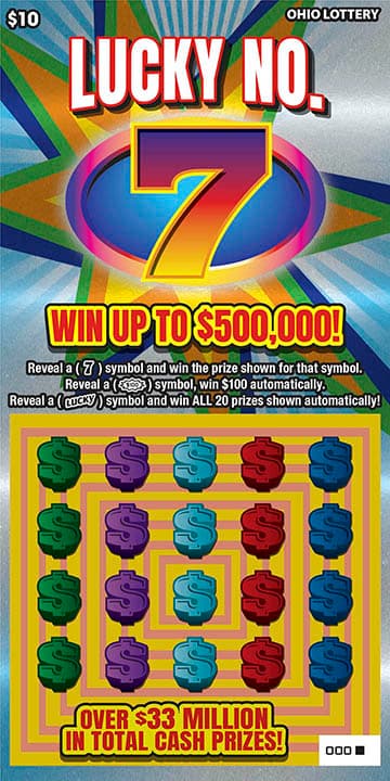 Lucky No. 7 scratch-off ticket