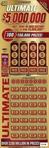 Ultimate $5,000,000 scratch-off ticket