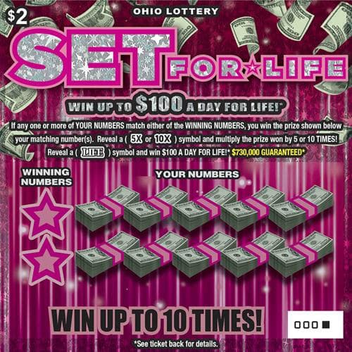 Set For Life scratch-off ticket