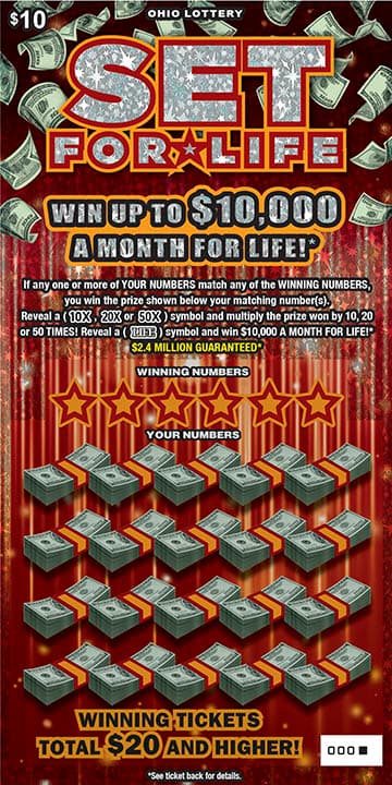 Set For Life scratch-off ticket
