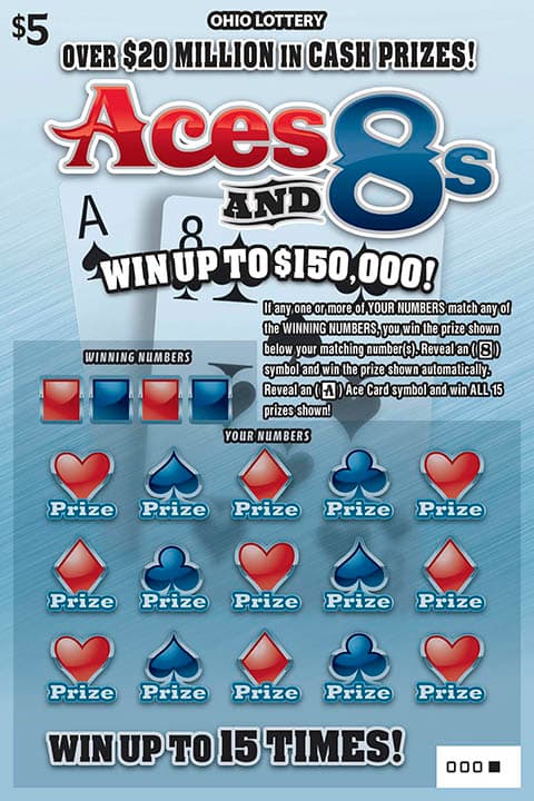 Aces And 8s scratch-off ticket