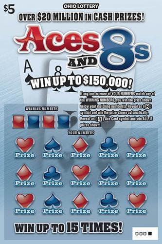 Aces And 8s scratch-off ticket