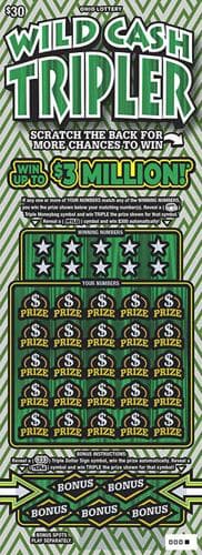 Wild Cash Tripler scratch-off ticket