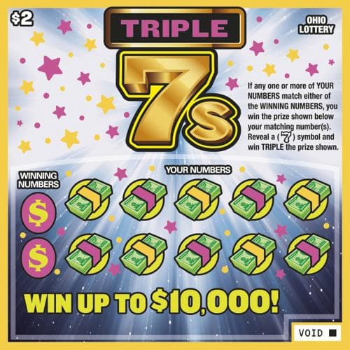 Triple 7s scratch-off ticket