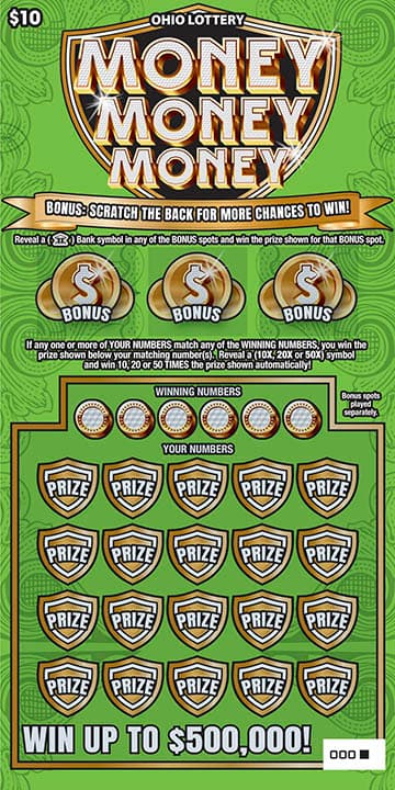 Money, Money, Money scratch-off ticket