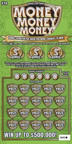 Money, Money, Money scratch-off ticket