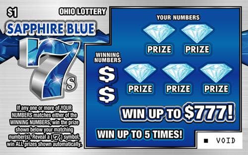 Sapphire Blue 7 scratch-off ticket