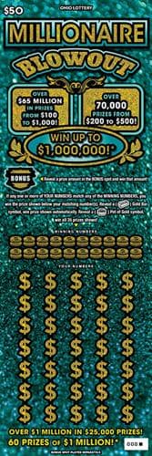 Millionaire Blowout scratch-off ticket