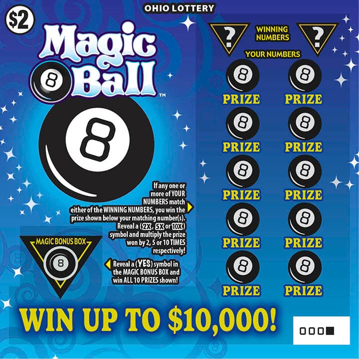 Magic 8 Ball scratch-off ticket