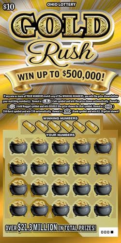 Gold Rush scratch-off ticket