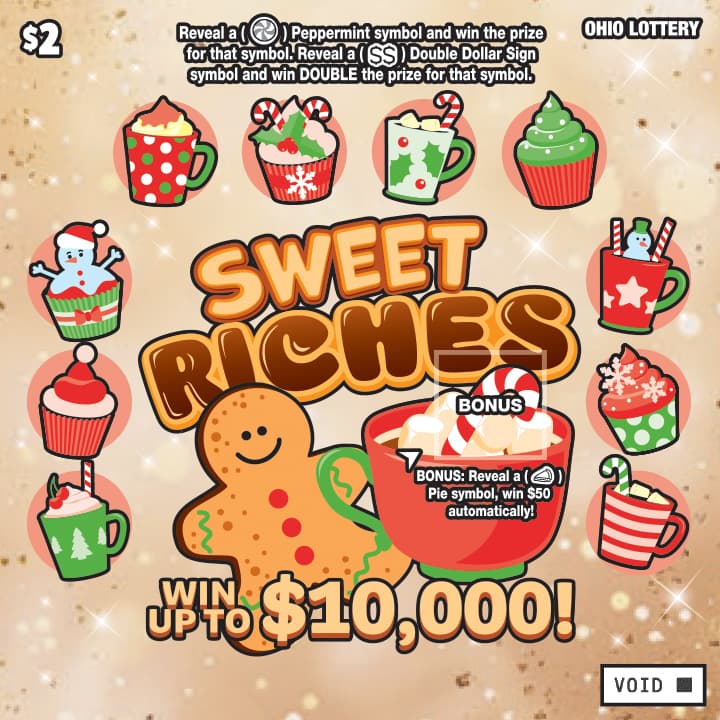 Sweet Riches scratch-off ticket