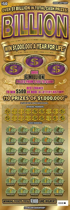 Billion scratch-off ticket