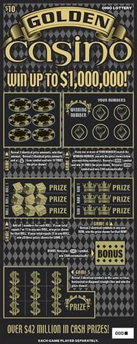 Golden Casino scratch-off ticket