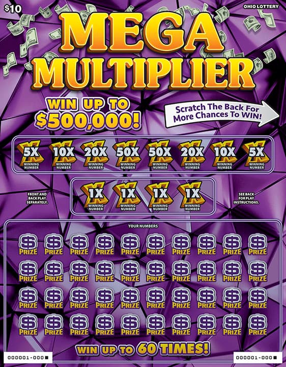 Mega Multiplier (Gigantix) scratch-off ticket