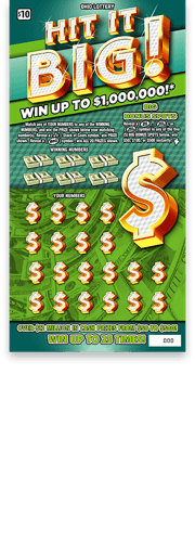 Hit It Big scratch-off ticket