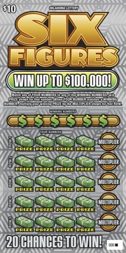 Six Figures scratch-off ticket