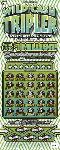 Wild Cash Tripler scratch-off ticket