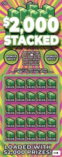 $2,000 Stacked scratch-off ticket