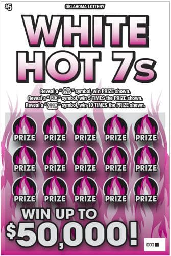 White Hot 7s scratch-off ticket