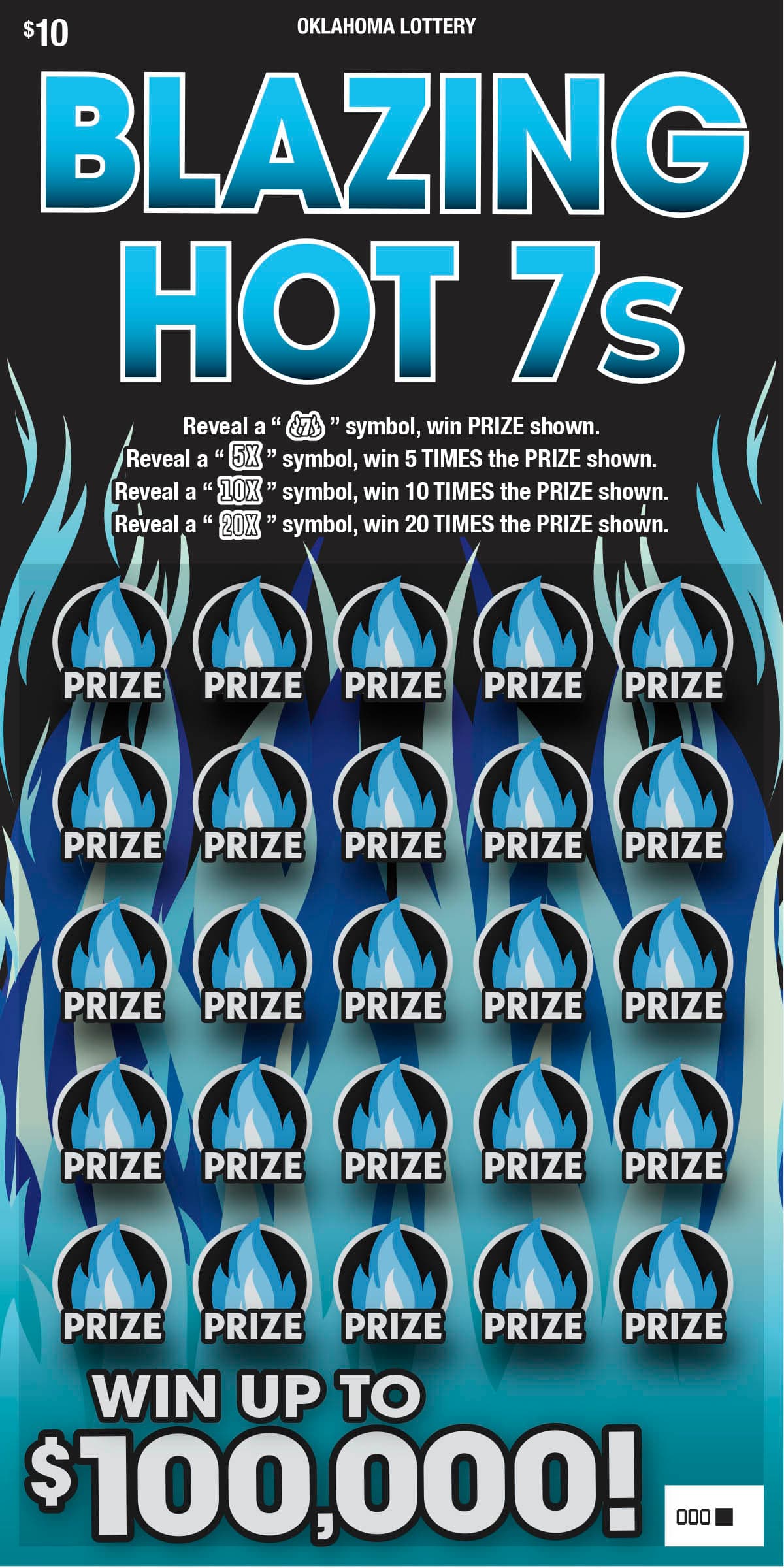 Blazing Hot 7s scratch-off ticket