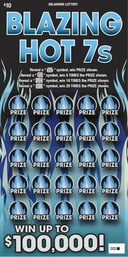 Blazing Hot 7s scratch-off ticket