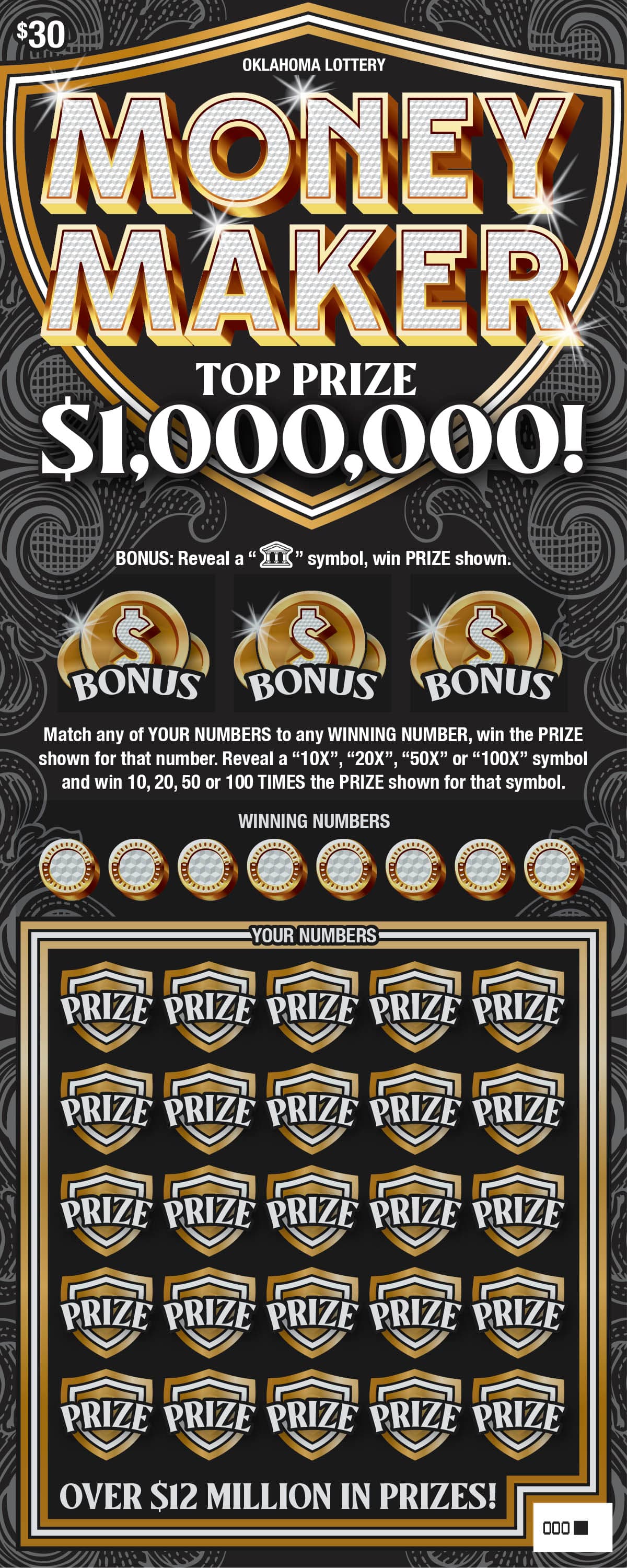 Money Maker scratch-off ticket