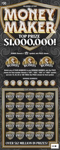 Money Maker scratch-off ticket