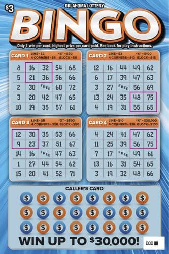 Bingo scratch-off ticket