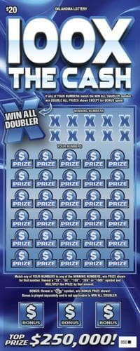 100X the Cash scratch-off ticket