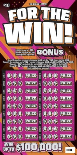For the Win! scratch-off ticket