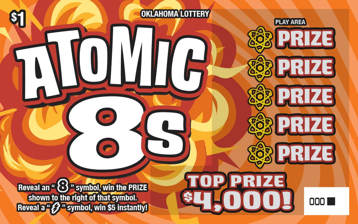 Atomic 8s scratch-off ticket