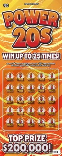 Power 20s scratch-off ticket