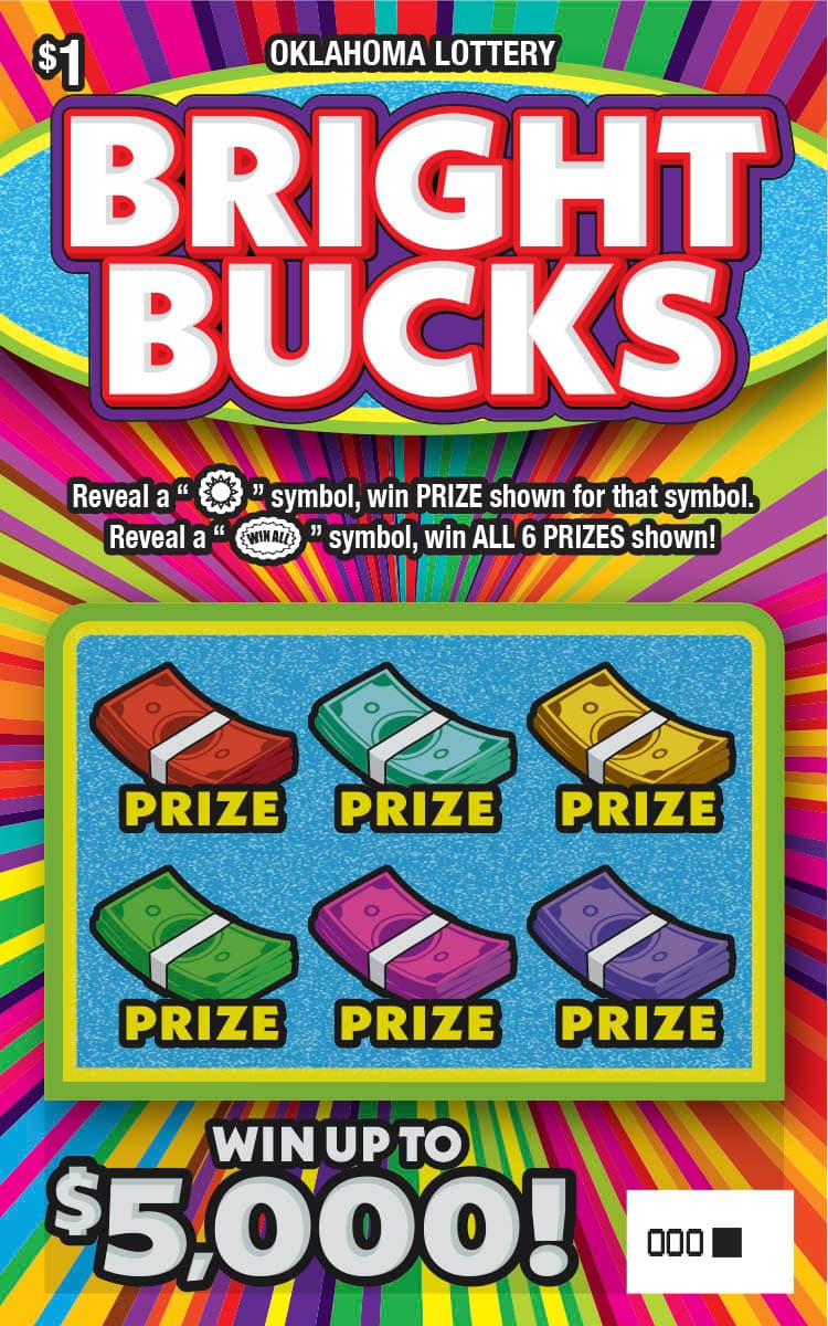 Bright Bucks scratch-off ticket