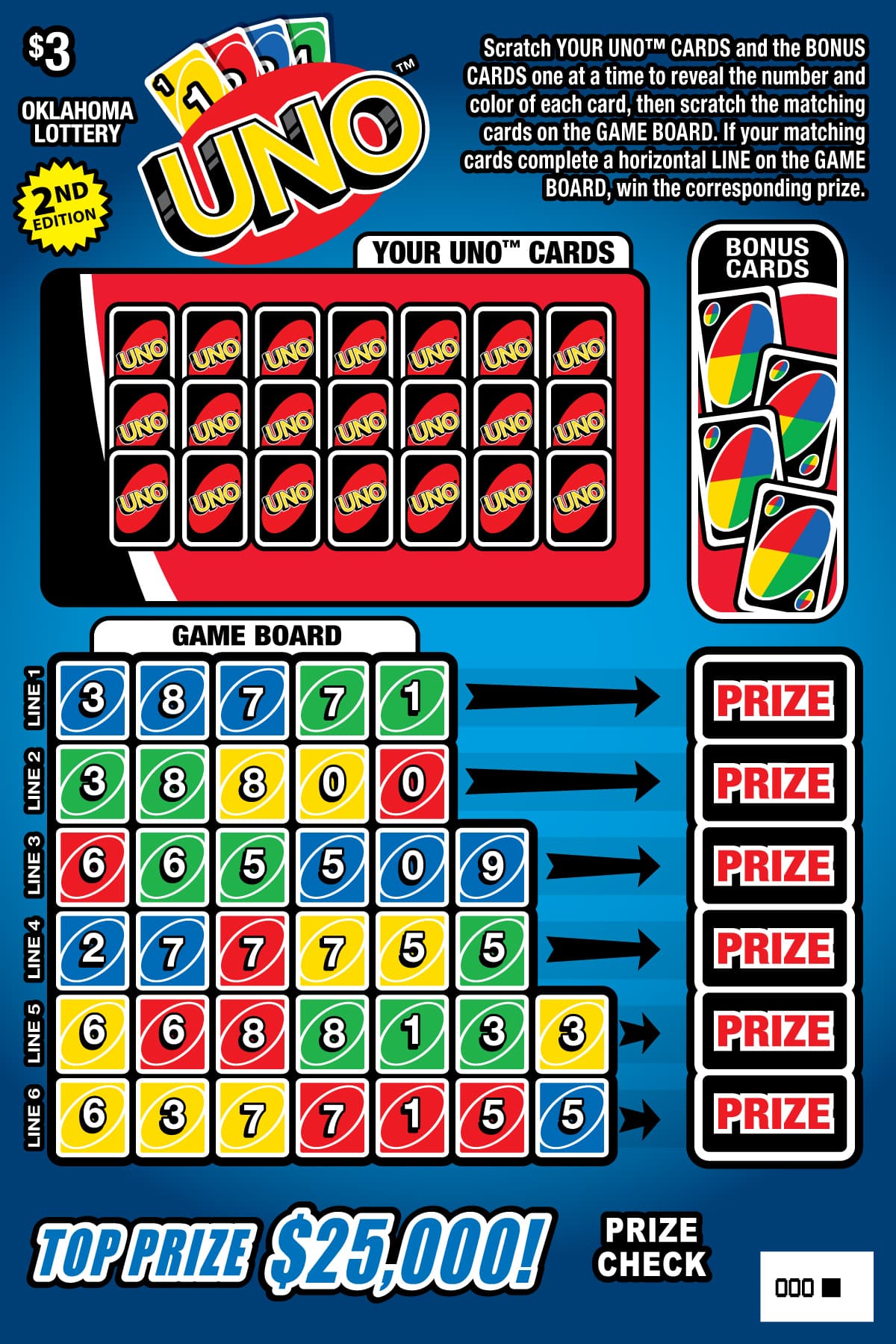 UNO™ scratch-off ticket