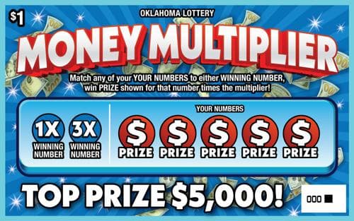 Money Multiplier scratch-off ticket