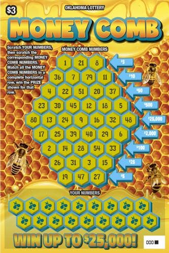 Money Comb scratch-off ticket