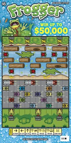 Frogger scratch-off ticket