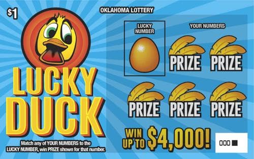 Lucky Duck scratch-off ticket