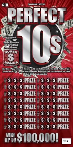 Perfect 10s scratch-off ticket