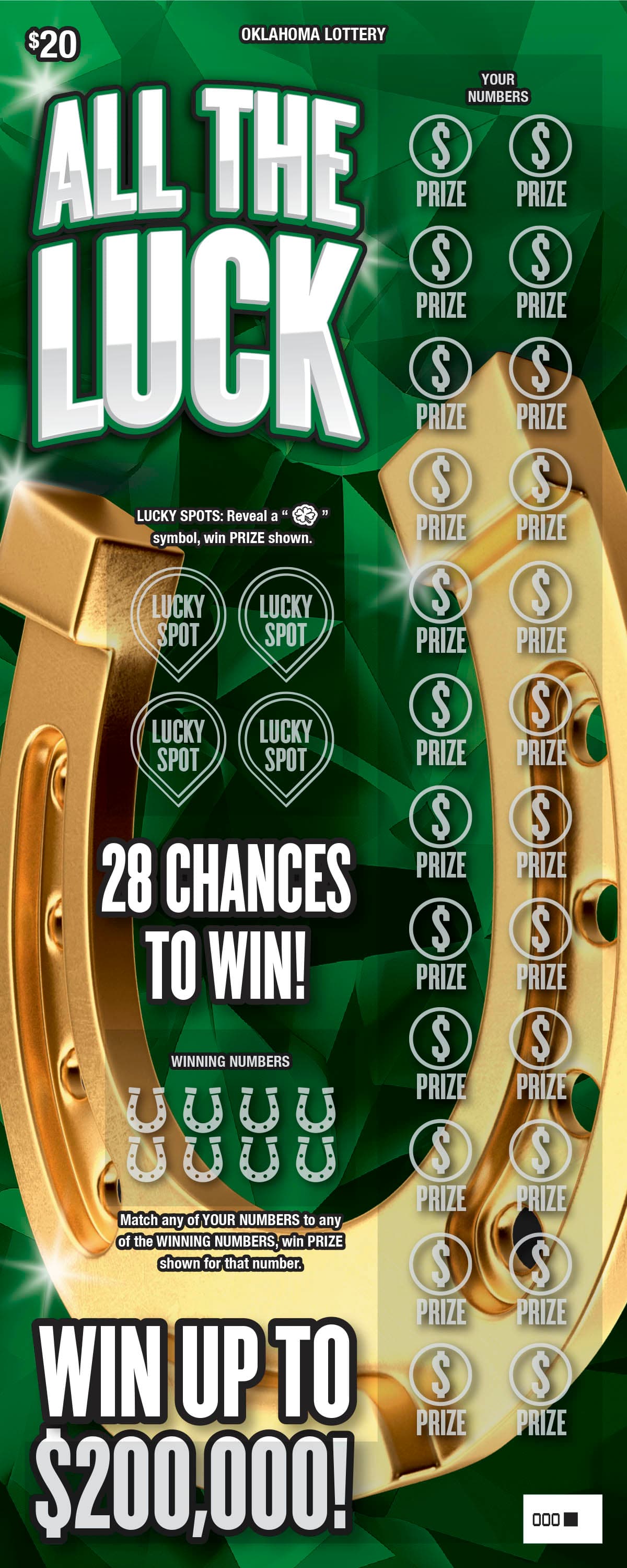All The Luck scratch-off ticket